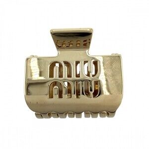 Miu Miu Miu Hair Accessory for Women: Metal Claw Clip, Small, Logo, Fashion I...
